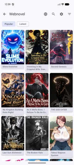 Browse a source screen